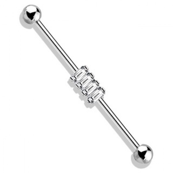 CZ Rectangle Industrial Barbell
